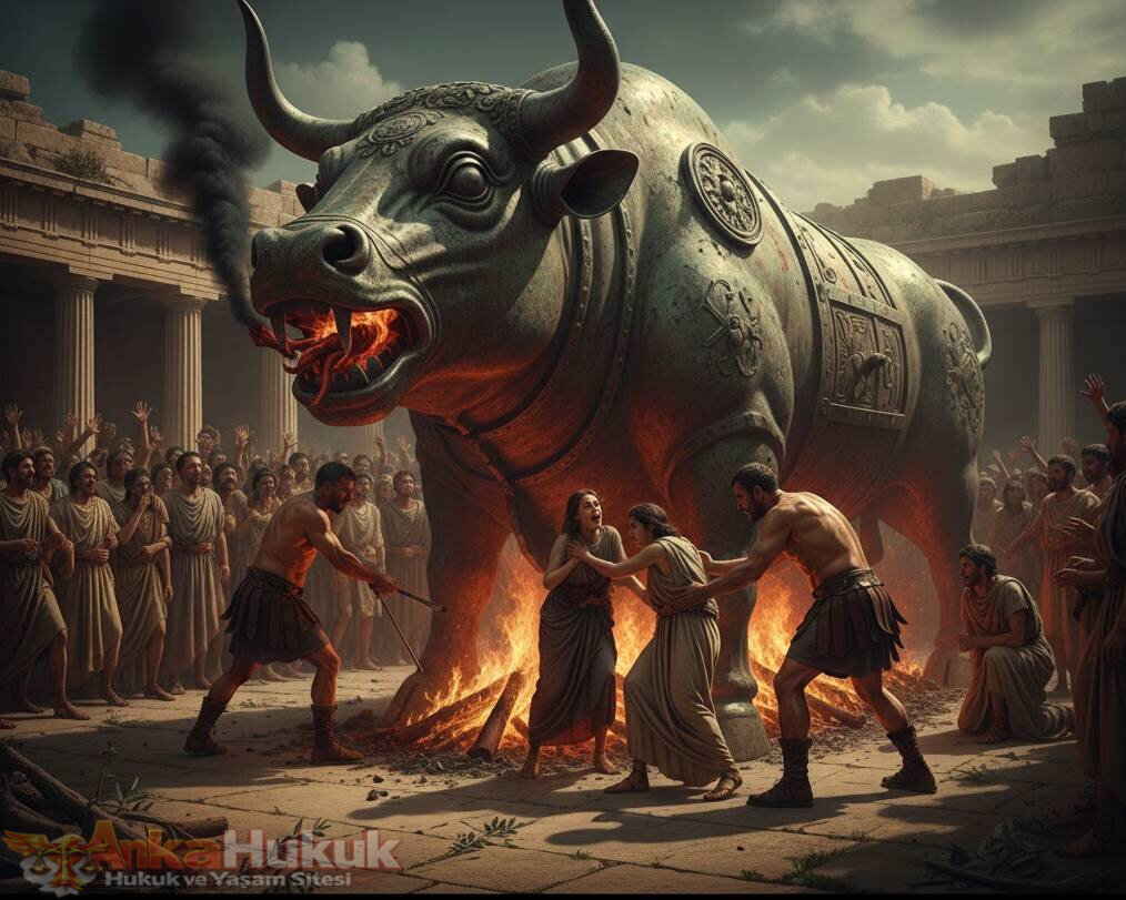 Antik Yunan Dönemi Falaris Boğası (Bronz Boğa) ve Teatral İnfaz Sahnesi